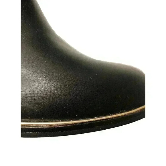 Lane Bryant Womens 8W Black Leather Bootie With Gold Trim  New With Box - Picture 5 of 9